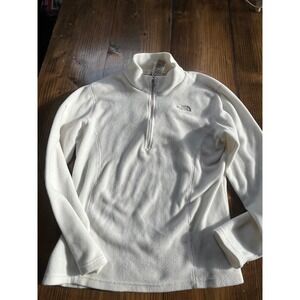 The North Face Girls‎ White Glacier Quarter Zip Fleece Pullover XL 18/20
